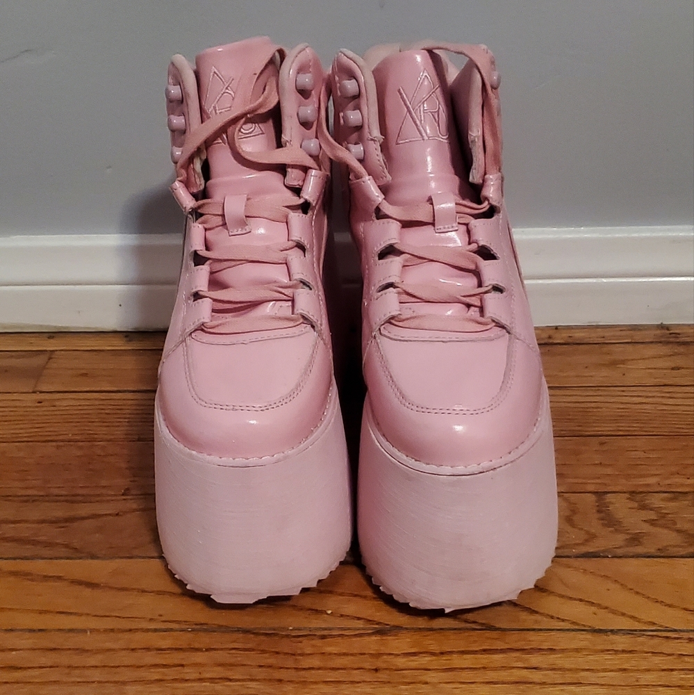 YRU Qozmo Hi Pink Platforms